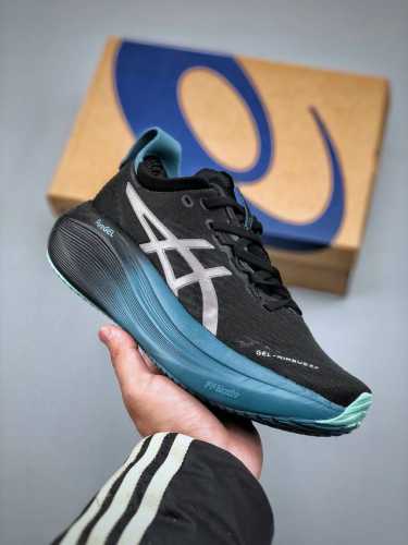 Asics Gel-Nimbus 27 亚瑟士复古透气休闲鞋缓震男子耐磨跑步鞋 货号：1011C093-001 尺码：36-45 半