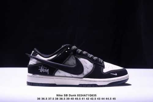 海外爆款限量发售！公司级 Nike Sb Dunk Low“斯图西联名 绑带灰勾” 周年高端定制 低帮休闲板鞋 定制鞋盒 大厂纯原品质出货 超高清洁度 皮料切割