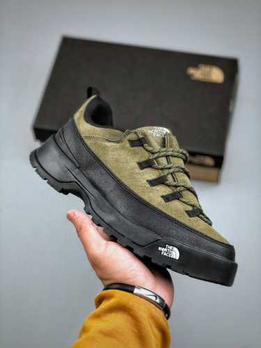 北面The North Face Glenclyffe 舒适百搭 织物耐磨 低帮跑步鞋 男女同款 黑绿色 货号A8A96-Rmo 尺码：40-45 半