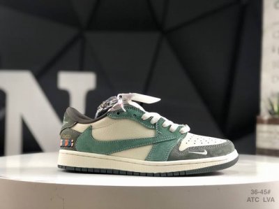 310 公司级带半码Aj1倒勾Travis Scott X Air Jordan 1 ” Reverse Mocha “ Aj1乔1 Ts 闪电 联名倒钩 低帮