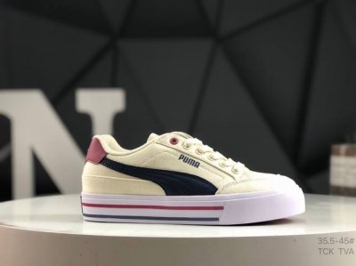 Puma 彪马 Court Low男女运动板鞋 新款男女同款情侣复古休闲鞋。封口类型: 系带式 鞋跟类型: 无鞋跟 鞋面材质:帆布 外底:橡胶底 鞋头部分采用提