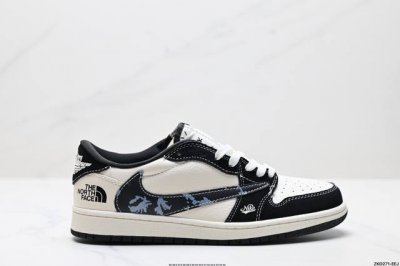 公司级Aj1倒勾Travis Scott X Air Jordan 1 ” Reverse Mocha “ Aj1乔1 Ts 闪电 联名倒钩 低帮文化篮球鞋 完