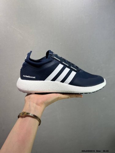adidas Rocket Boost 舒适 织物皮革防滑耐磨轻便 低帮 休闲跑步鞋 Id：050Jhd0515