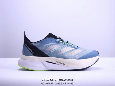 adidas Adizero Boston 12 圆头舒适防滑透气 低帮跑步鞋 女款 黑白 XM1112Q514