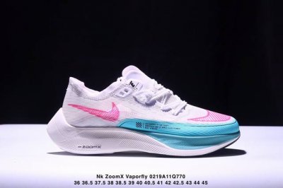 Nk Zoomx Vaporfly Next％ 2 马拉松针织面透气运动跑鞋 Cu4111-401 #内置真碳 搭载 Flyknit 材料 打造出众弹性 易于穿