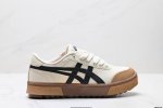公司级Asics Court Mz 亚瑟士 软质牛培皮鞋面 中性学院系列 低帮复古厚底增高休闲运动板鞋 货号:1203A146-021 尺码:36 37 38