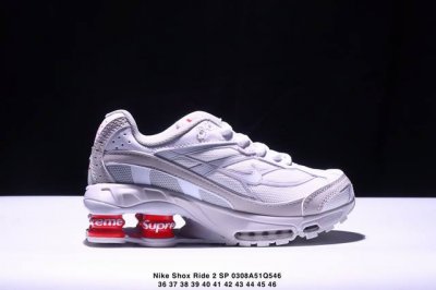 200 简介：耐克 Supreme X Nike Shox Ride 2 Sp 联名扣篮系列 缓震时尚休闲运动慢跑鞋 货号：Dn1615 100 尺码：如图所示