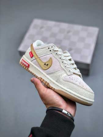 Supreme X Nike Dunk Low 联名-金鬼脸 Sb低帮休闲板鞋 Xd6188-035 #美国街头滑板鞋潮牌，红底白色的独特logo使suprem - 点击图像关闭