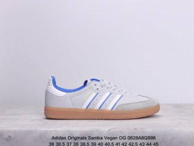 阿迪达斯adidas三叶草 Originals Samba Vegan Og桑巴舞系列绅士德训足球百搭皮革板鞋 货号：Fw2428 尺码：36～45 Xm062