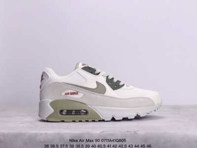 真标耐克nike Air Max 90 经典复古小气垫缓震跑鞋 鞋面由皮和革织物打造，犀利的条线打造出酷劲十的足视觉效果 网布鞋增面强透气性，穿着为极舒适 经可