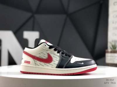250 耐克Nike Wmns Air Jordan 1 Low Gs"White/University Red"Aj1乔丹一代低帮经典复古文化休闲运动篮球鞋X