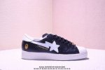adidas Superstar Sstr V Bape 猿人头联名 渠道正品订单 诠释市场最高工艺水平 贝壳头经典小白板鞋 专柜上架同步配色 全鞋进口头层皮料