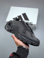 Adidas Wonder Runner 01 奇迹跑步者01系列低帮轻机甲风厚底增高老爹风复古缓震休闲运动慢跑鞋“黑色”Jr9179尺码：36-45