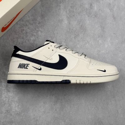 本地 核心私 Nike Sb Dunk Low 联名三勾 奶白深蓝 周年高端定制 低帮休闲板鞋 #定制鞋盒 大厂纯原品质出货 超高清洁度 皮料切割干净无任何毛边