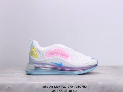 Nike Air Max 720 官方全新释出，气垫部分的全新升级，采用全掌一体式设计，整体极具未来感，鞋面部分以流线型凹凸结构组成 货号：Ao2924- 尺码