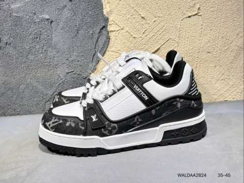 310 #新品上市实拍 全新Lv路易威登Louis Vuitton Trainer Sneaker Low休闲运动文化百搭篮球板鞋Waldaa2824