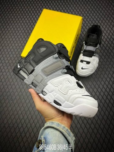 b 耐克nike Wmns Air More Uptempo Gs”Barely Green0“皮蓬初代系列经典高街百搭休闲运动文化篮球鞋美国队配色 货号:Fb
