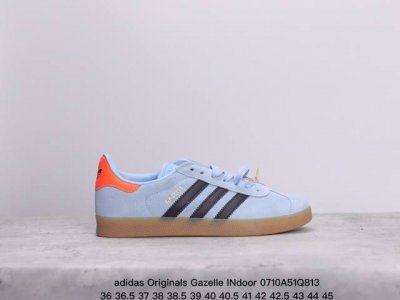 公司级adidas Originals Gazelle Indoor 三叶草休闲防滑耐磨低帮板鞋 鞋头出色设计 塑就出众贴合感 稳固的后跟贴合足部曲线设计 软弹