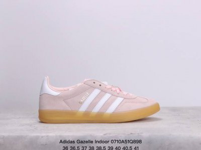 公司级真标带半码！ 阿迪达斯adidas Gazelle Indoor 翻毛皮 三叶草 复古防滑耐磨低帮休闲运动板鞋 尺码:如图 Xm0710Q898