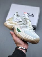 Fila斐乐 鱼刺3.0网布皮革 舒适百搭 厚底低帮舒适 生活休闲老爹鞋 货号：F12W431107Fsf 尺码：35-40 半