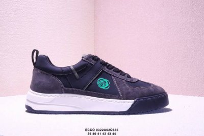 260 Ecco爱步 广东原版透气 配备原版三件套 防尘纸 高弹大底 全头层牛皮 新款百搭休闲款 纯手工制成 鞋面走线工整 清晰质感 原单品质 拼接运动透气网布
