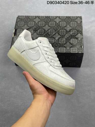 耐克 空军一号 Af1运动板鞋 可撕 陈冠希凝结集团Clot X 藤原浩闪电Fragment Design X Nike Air Force 1 Jt prem
