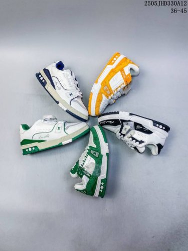 路易威登 Louis Vuitton Lv路易威登板鞋 新款 Lv Trainer最新配色运动鞋 L家 篮球鞋风格运动鞋 该鞋由艺术总监 Virgil Ablo