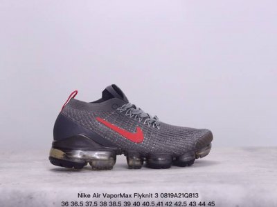 真标nike Air Vapormax Flyknit 3耐克全掌大气垫透气跑步鞋 货号:Aj6900-012 尺码:36 36.5 37.5 38 38.5