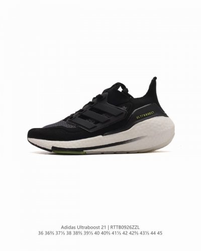 阿迪达斯 爆米花 男女鞋 Adidas Ultraboost 21低帮畅跑缓震回弹跑步运动鞋，Ultraboost 21以全新的外观示人。此次采用全新编制纹理的