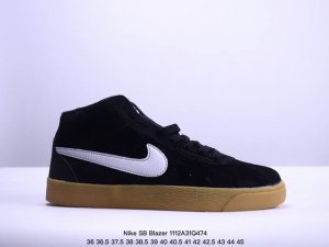 公司级Nike SB Zoom Blazer Mid 耐克 皮革 防滑减震耐磨 中帮板鞋 货号:923112 222 尺码:36 36.5 37.5 38 38