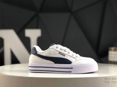 Puma 彪马 Court Low男女运动板鞋 新款男女同款情侣复古休闲鞋。封口类型: 系带式 鞋跟类型: 无鞋跟 鞋面材质:帆布 外底:橡胶底 鞋头部分采用提