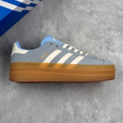 本地 核心私 阿迪达斯Adidas Originals Gazelle Bold W 羚羊松糕系列复古百搭厚底增高低帮休闲运动板鞋 #男女鞋真标半码制#升级原楦