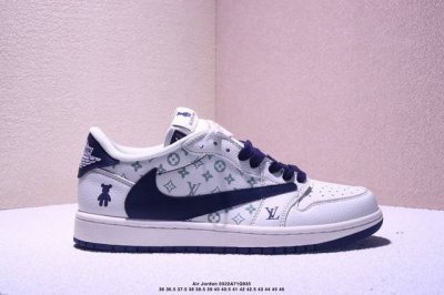220 公司级Ts X Air Jordan Aj1 Low 倒钩低帮联名定制配色 Sj2068-143 原厂内置气垫魔块 A模大底 头层小牛皮 鞋舌Aj原厂专