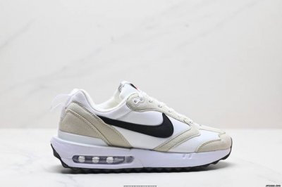 公司级Nk Air Max Dawn 黎明系列低帮气垫百搭休闲运动慢跑鞋 采用柔软翻毛皮和透气梭织材料打造利落鞋面 中底和鞋跟融入现代感线条设计 兼具复古风格与