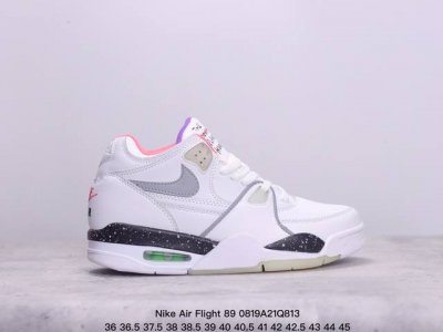 真标耐克nike Air Flight 89男子运动鞋 Aj4兄弟款 缓震篮球鞋 重塑80年代后期非凡篮球战靴的经典风范 利落皮革结构搭载卓越缓震系统 重现传世