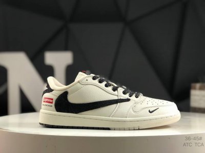 耐克Travis Scott X Fragment Design X Air Jordan 1 Low Og Sp Aj1 乔1 联名 低帮文化休闲板鞋 货号：
