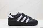 公司级阿迪达斯 三叶草adidas Originals Superstar Xlg 贝壳头系列低帮厚底松糕经典百搭休闲运动板鞋xl“皮革武士黑白logo”Ig