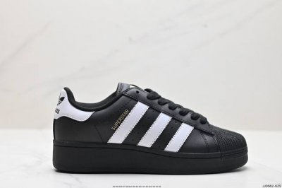 公司级阿迪达斯 三叶草adidas Originals Superstar Xlg 贝壳头系列低帮厚底松糕经典百搭休闲运动板鞋xl“皮革武士黑白logo”Ig