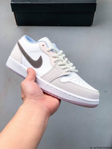 公司级头层！耐克Nike Air Jordan 1 Low Aj1 乔1 低帮潮流运动休闲板鞋。Aj1 低帮拼接 完美版型真头层牛皮# 内置缓震气垫 原鞋开模