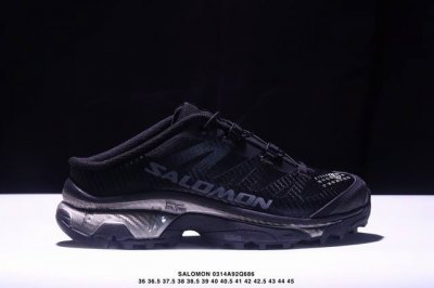 380 Maison Margiela X Salomon萨洛蒙 Xt-4 Mule 网布绒面革 舒适 低帮 生活休闲鞋 男女同款 黑色 纯原外贸平台特供订单