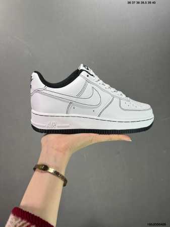 升级原楦原纸板开发版型#内置全掌air Sole气垫.耐克nike Air Force 1’07”White Purple Viotech“全白 空军一号经典低 - 点击图像关闭