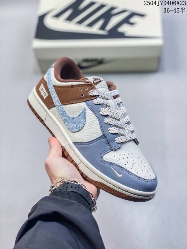 海外爆款限量发售！公司级 Nike Sb Dunk Low“ 李维斯联名 白灰棕” 周年高端定制 低帮休闲板鞋 定制鞋盒 大厂纯原品质出货 超高清洁度 皮料切割