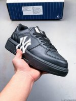 210 公司级！Mlb Chunky Liner 厚底休闲跑步鞋 Ny印花 牛皮材质运动鞋 0326103X30