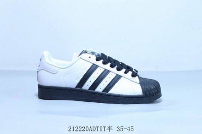 阿迪达斯Adidas三叶草 Originals Superstar 贝壳头系列低帮经典百搭休闲运动板鞋黑白太极 212220Adtit半 35-45