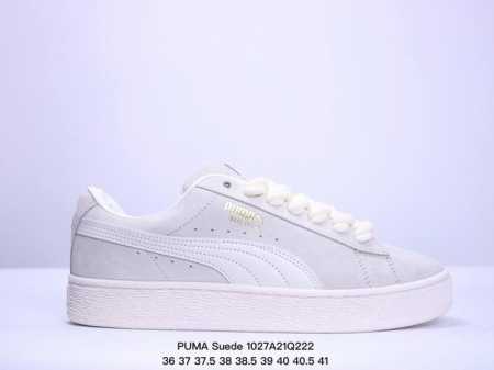 PUMA Suede 舒适百搭防滑耐磨低帮板鞋男女款 米白色 XM1027Q222 - 点击图像关闭