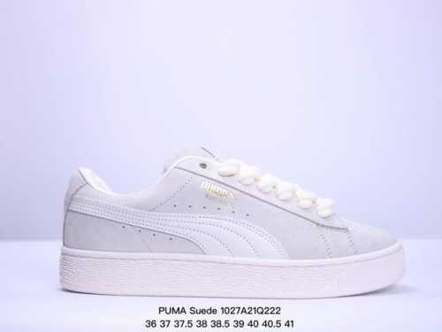 PUMA Suede 舒适百搭防滑耐磨低帮板鞋男女款 米白色 XM1027Q222