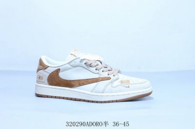290 Nike Air Jordan 1 Low Gs"White/Black/Pink"Aj1乔丹一代低帮经典复古文化休闲运动篮球鞋 倒勾联名款 32029