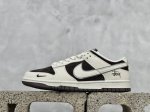 Nk Sb Dunk Low 斯图西联名-深棕白勾 周年高端定制 低帮休闲板鞋 Kk1333-012 #定制鞋盒 大厂纯原品质出货 超高清洁度 皮料切割干净无任