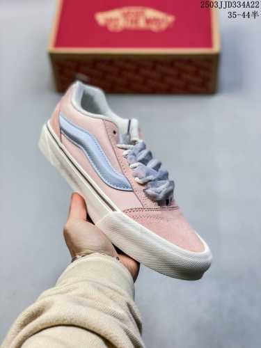 140 vans Knu Skool 百搭休闲防滑减震低帮 板鞋男女同款 颜色：Vans 面包丝绸粉紫色 橙粉紫色 货号：Vn000D75F94 尺码：35 3