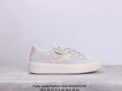 彪马 Puma Suede Platform Gold 蕾哈娜 厚底 松糕休闲百搭板鞋 复古潮女鞋时尚运动鞋 货号: 372613 Size: 35.5-40含